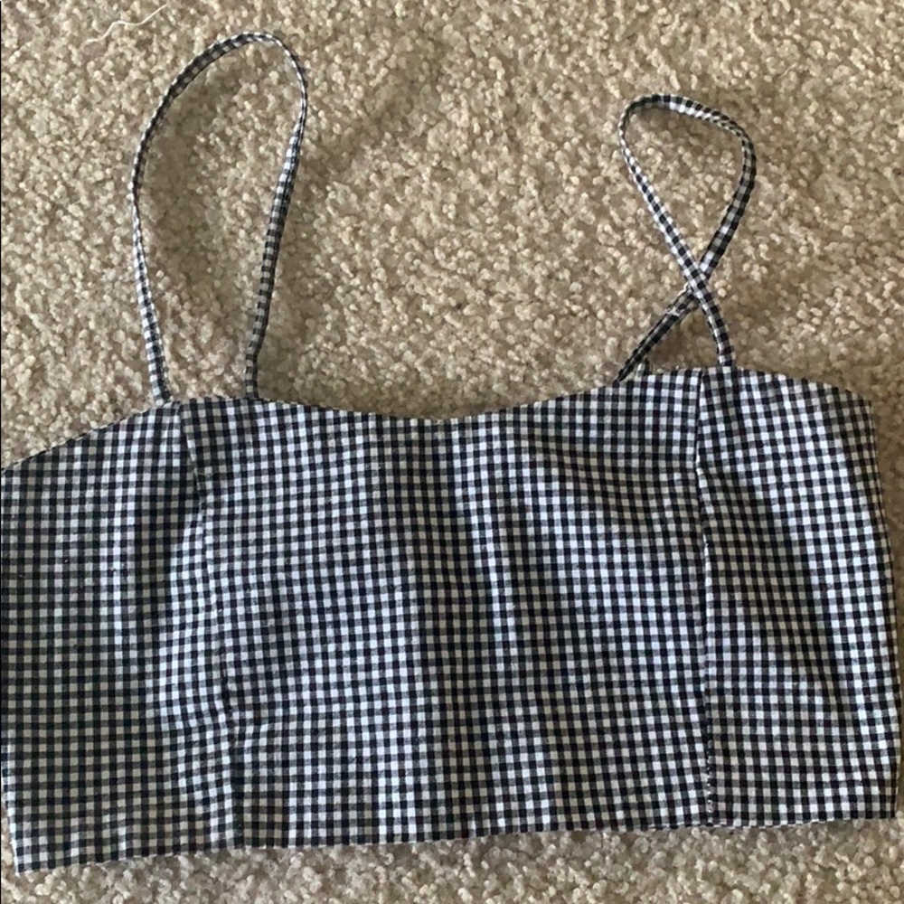 plaid crop top